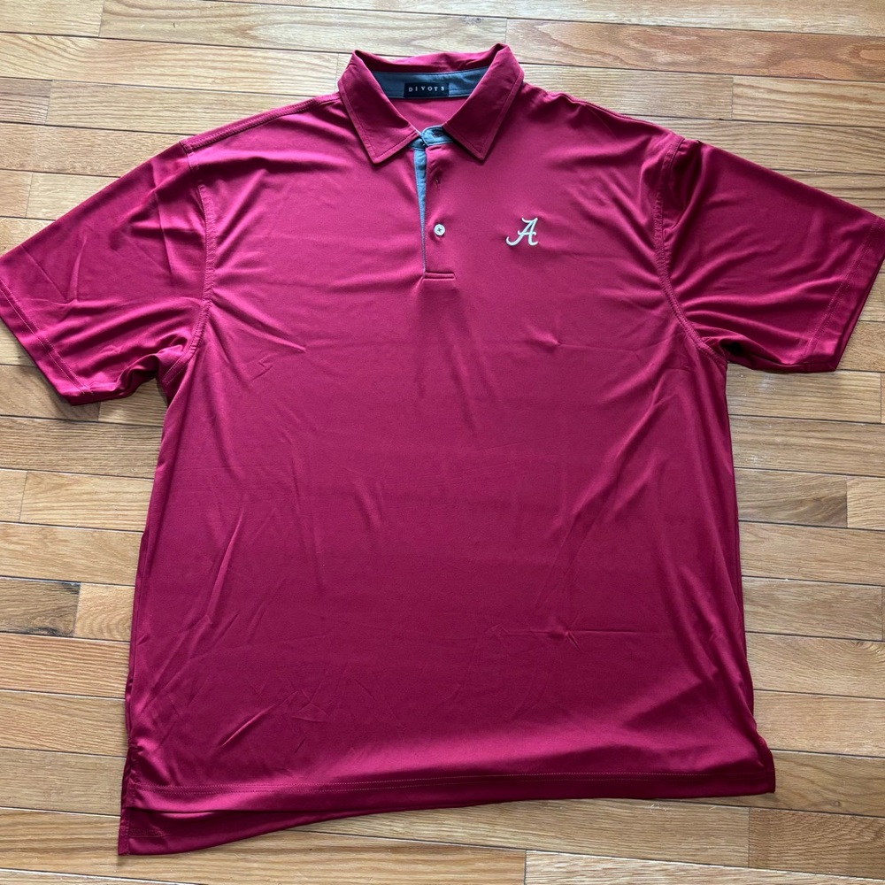 Divots DriWay Advanced Moisture Alabama Polo Shirt XL‎ Men's  'A' Logo